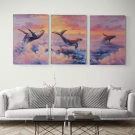 The author's oil triptych painting "Liberation"